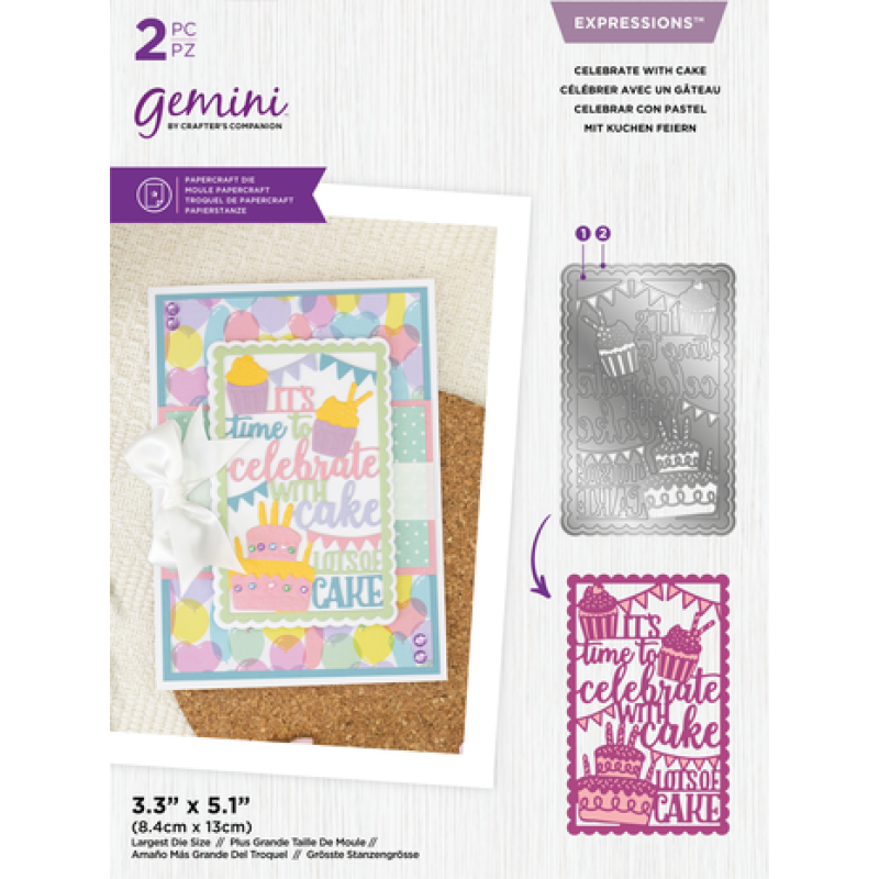 Gemini Celebrate with Cake Expressions Dies (GEM-MD-EXP-CWC)