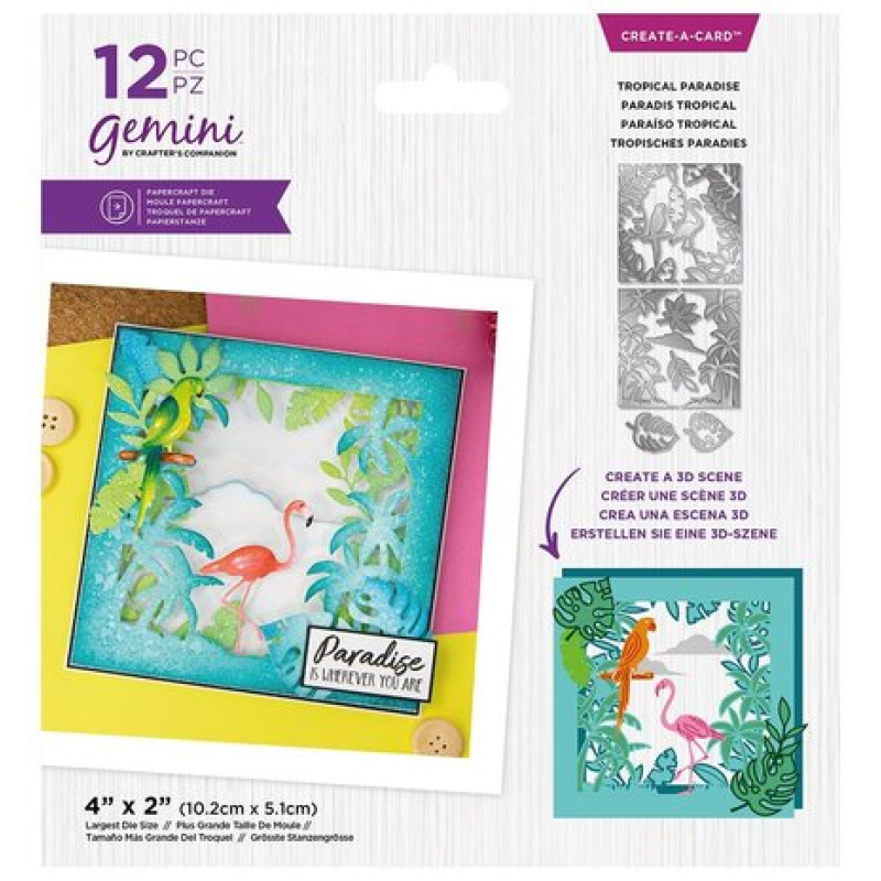 Gemini Tropical Paradise Create-a-Card Dies (GEM-MD-CAD-TRPAR)