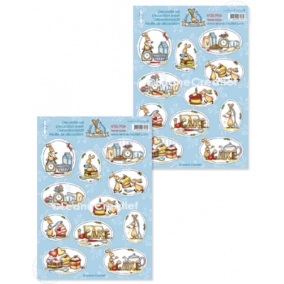 Leane Creatief Little Bunnies Home Made A4 Decoration Sheets (10pcs) (50.7934)