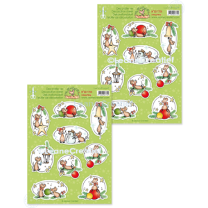 Leane Creatief The World of Mice: Christmas Time A4 Decoration Sheets per vel (50.7705-8)
