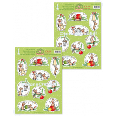 Leane Creatief The World of Mice: Christmas Time A4 Decoration Sheets  (50.7705)  per vel