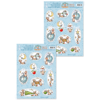 Leane Creatief The World of Mice: Joy of Christmas A4 Decoration Sheets (50.7712) per vel ( 50.7712)