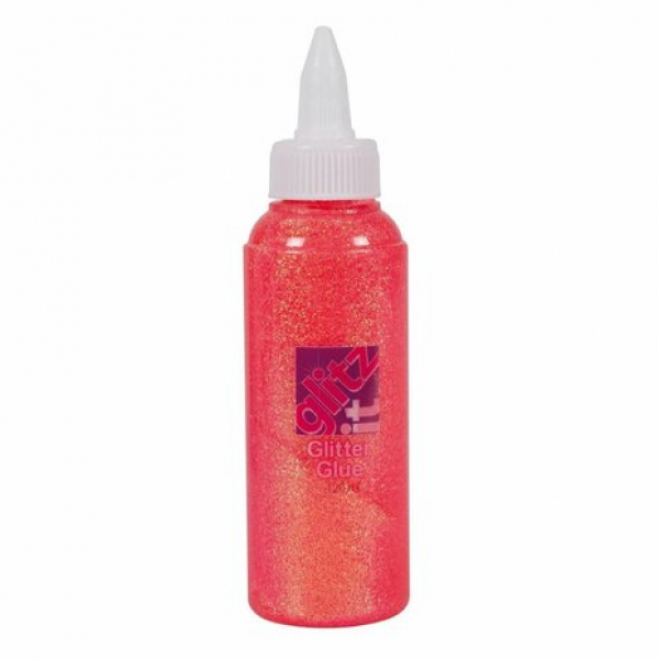 Glitz It Glitter Glue Coral (120ml) (43215) (GLT 43215)