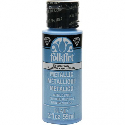 Folkart Metallic Blue Pearl 2 fl oz (670) (28995006708)