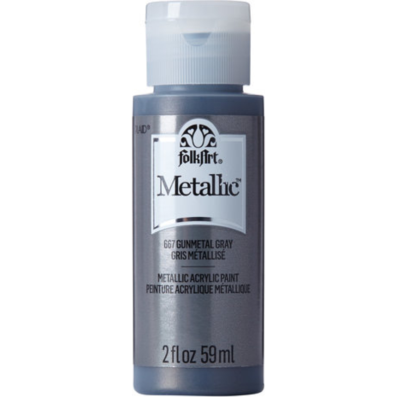 Folkart Metallic Gunmetal Gray 2 fl oz (667) (28995006678)