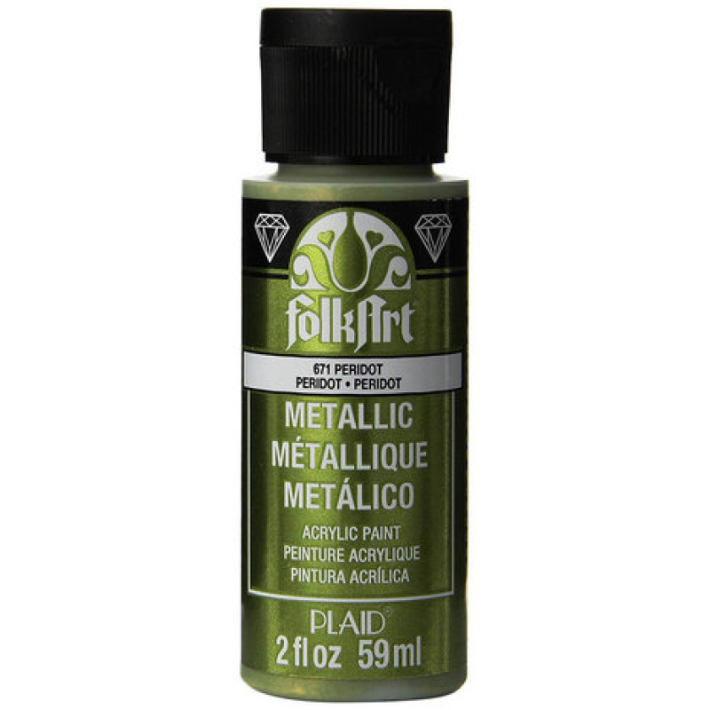 Folkart Metallic Peridot 2 fl oz (671) (28995006715)