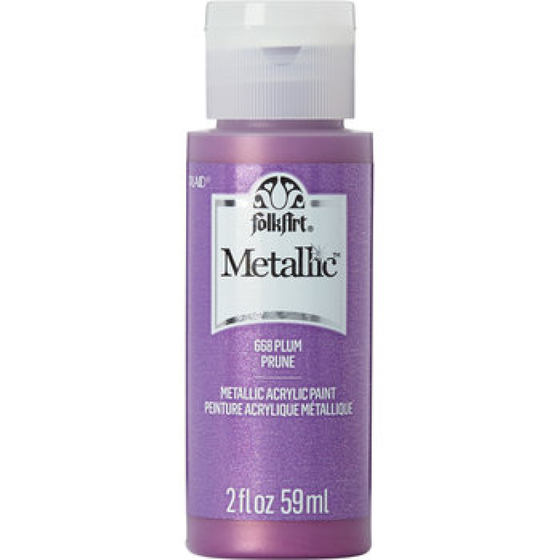 Folkart Metallic Plum 2 fl oz (668) (28995006685)