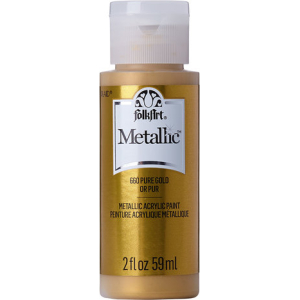 Folkart Metallic Pure Gold 2 fl oz (660EX) (28995006609)