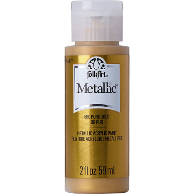Folkart Metallic Pure Gold 2 fl oz (660EX) (28995006609)