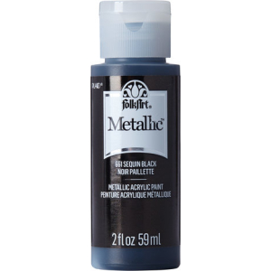 Folkart Metallic Sequin Black 2 fl oz (661) (28995006616)