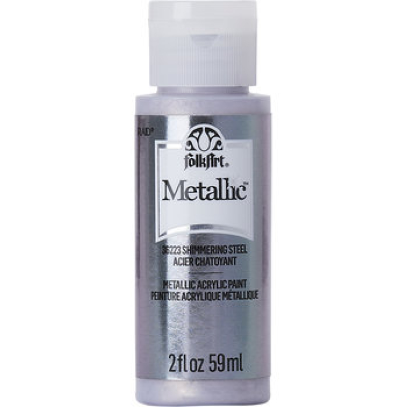 Folkart Metallic Shimmering Steel 2 fl oz (36223) (28995362231)