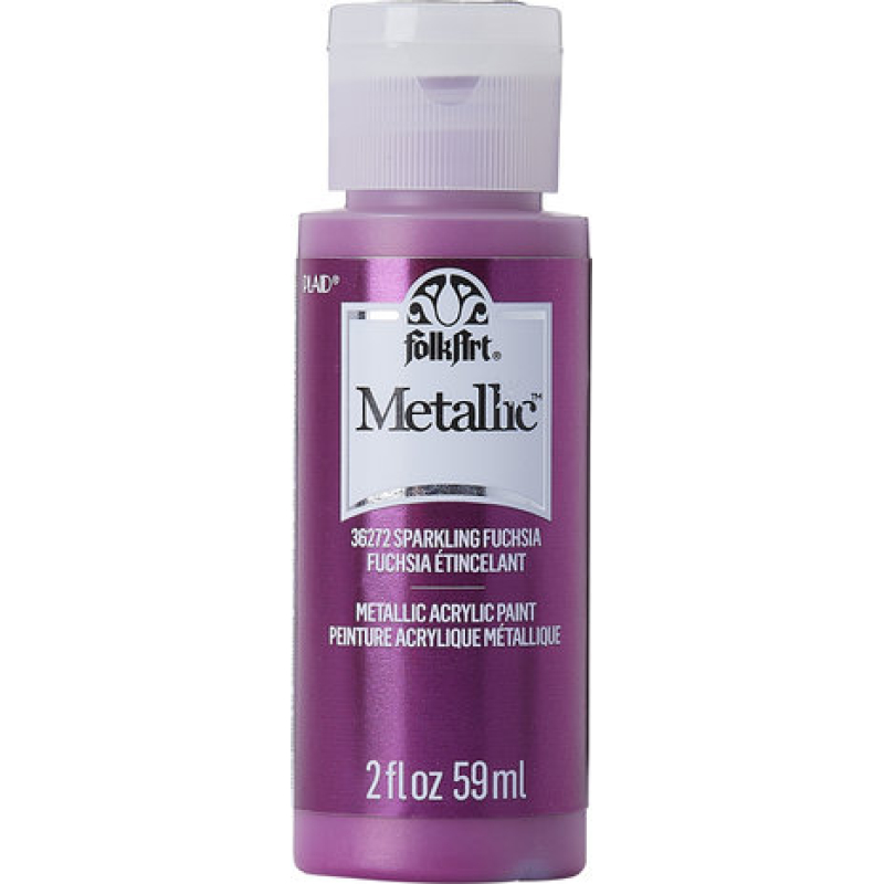 Folkart Metallic Sparkling Fuchsia 2 fl oz (36272) (28995362729)