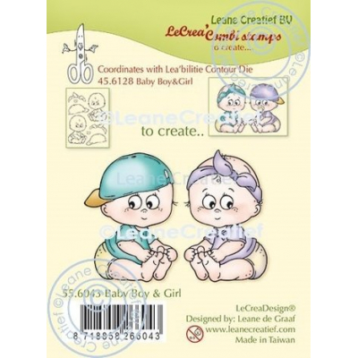 Leane Creatief Baby Boy & Girl Clear Stamps (55.6043)