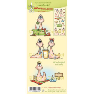 Leane Creatief Combi Clear Stamp Little Worms (55.8344)