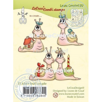 Leane Creatief Snail Couple Clear Stamps (55.6845)