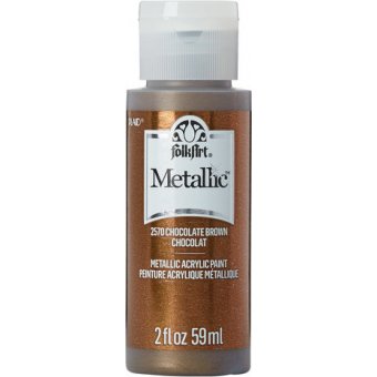 Folkart Metallic Chocolate Brown 2 fl oz (2570) (28995025709)