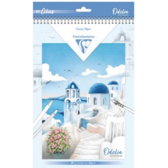 Clairefontaine ODELIA, Bloc 20F A4 250g, Les villes (95742C)