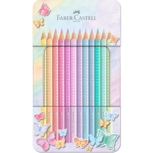 Faber-Castell Kleurpotloden Sparkle pastel 12 stuks in blik etui (FC-201910)