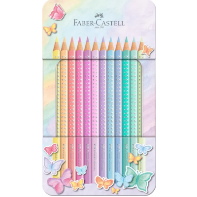 Faber-Castell Kleurpotloden Sparkle pastel 12 stuks in blik etui (FC-201910)
