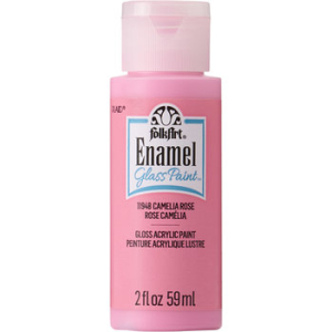 Folkart Enamel Glass Paint Camelia Rose 2 fl oz (11948) (28995119484)