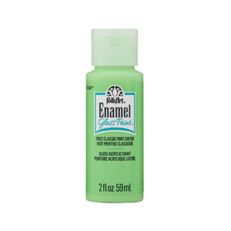 Folkart Enamel Glass Paint Classic Mint Green 2 fl oz (11952) (28995119521)