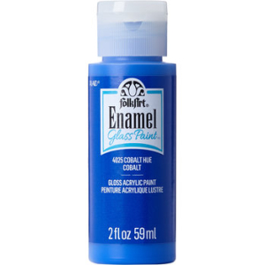 Folkart Enamel Glass Paint Cobalt 2 fl oz (4025) (028995040252)