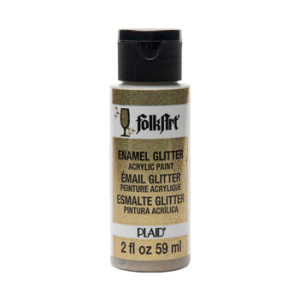 Folkart Enamel Glass Paint Glitter Gold 2 fl oz (2798) (28995027987)