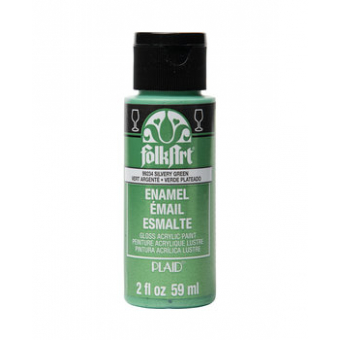 Folkart Enamel Glass Paint Silvery Green 2 fl oz (99234) ( 028995992346)