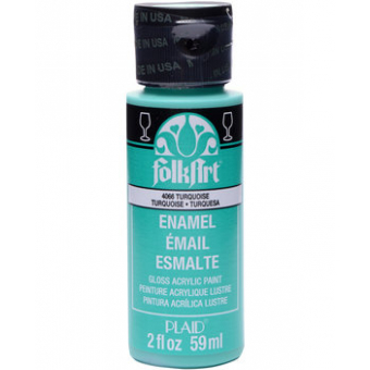 Folkart Enamel Glass Paint Turquoise 2 fl oz (4066) ( 028995762970)