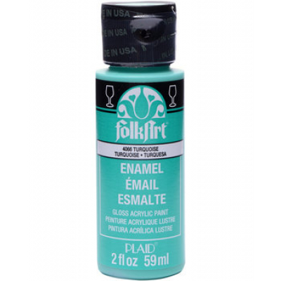 Folkart Enamel Glass Paint Turquoise 2 fl oz (4066) ( 028995762970)