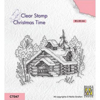 Nellie Snellen • Christmas Time Clear Stempels Snowy Winter Scene (CT047)
