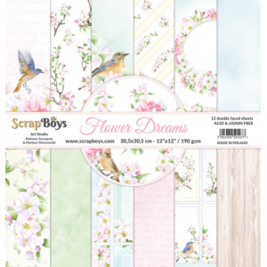 ScrapBoys Flower Dreams 12x12 Inch Paper Pack (FLDR-08)