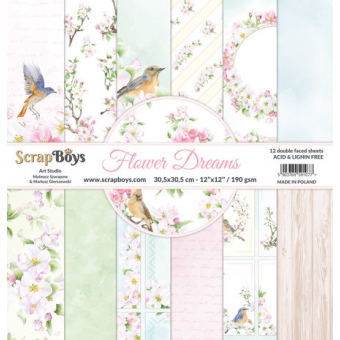 ScrapBoys Flower Dreams 12x12 Inch Paper Pack (FLDR-08)