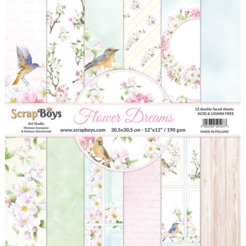 ScrapBoys Flower Dreams 12x12 Inch Paper Pack (FLDR-08)