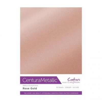 Crafter's Companion Centura Metallic Pearl A4 Pack Rose Gold (10pcs) (CPM10-RGOLD)