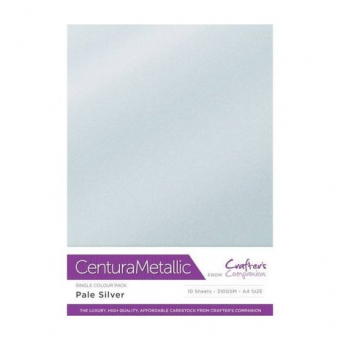Crafter's Companion Centura Metallic Pearl A4 Pack Pale Silver (10pcs) (CPM10-PSILV) ( CPM10-PSILV)
