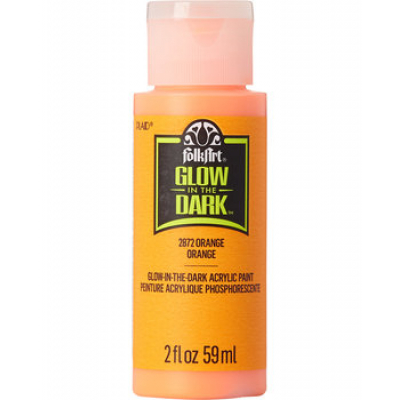 Folkart Glow-In-The-Dark Orange 2 fl oz (2872) (28995028724)