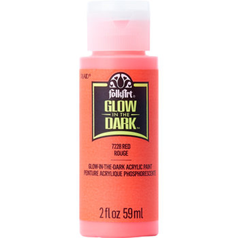 Folkart Glow-In-The-Dark Red 2 fl oz (7228) (28995072284)