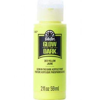 Folkart Glow-In-The-Dark Yellow 2 fl oz (2873) (28995028731)