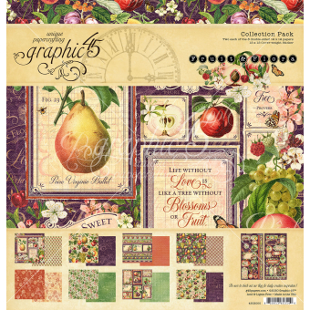 Graphic 45 Fruit & Flora 12x12 Inch Collection Pack (4502000)