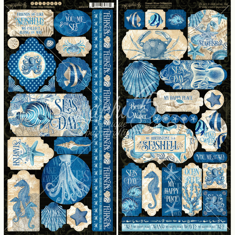 Graphic 45 Ocean Blue Stickers (4502019)