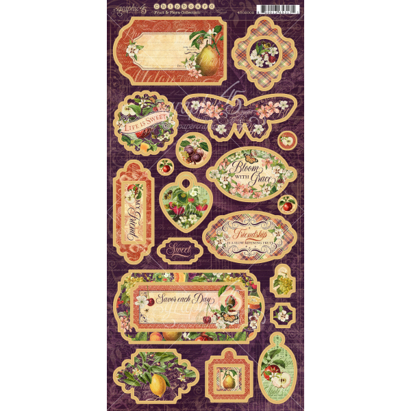 Graphic 45 Fruit & Flora Chipboard (4502002)