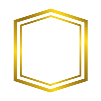 Gemini Hex Frame Monogram Foil Stamp (GEM-FS-MONO-HEXFR)