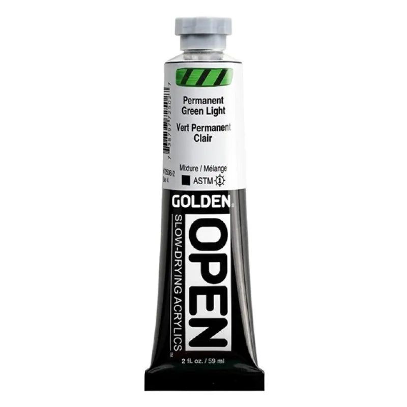 Golden OPEN Acrylverf Permanent groen Licht 59 ml (0007250-2)