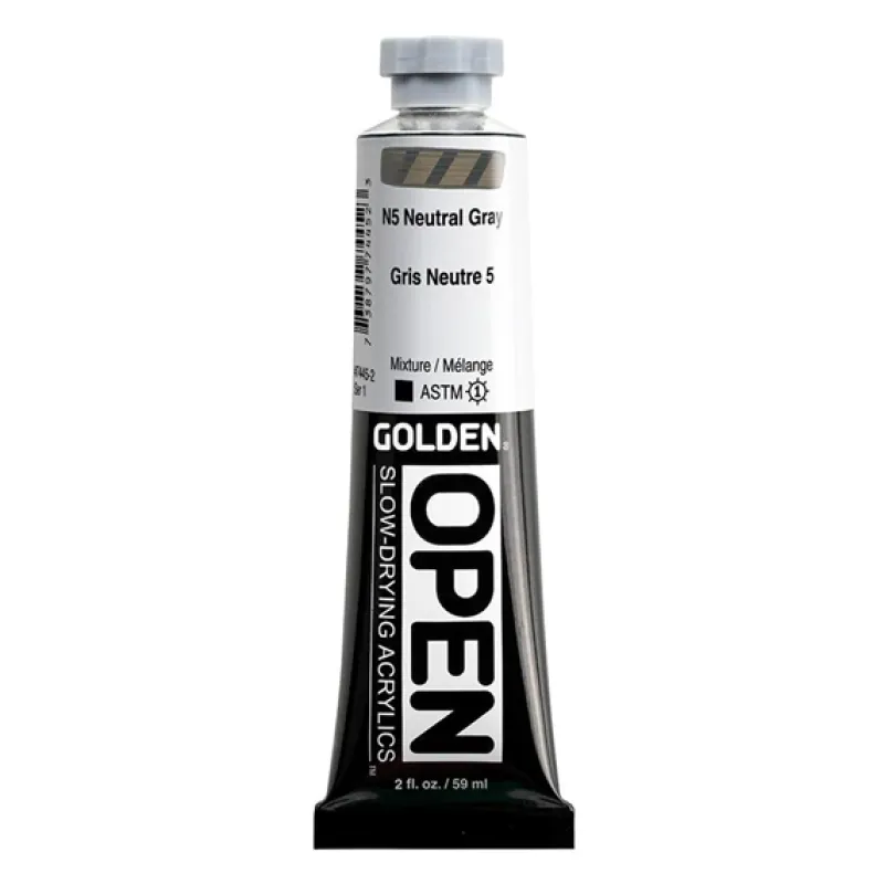 Golden OPEN Acrylverf N5 Neutraal Grijs 59 ml (0007445-2)