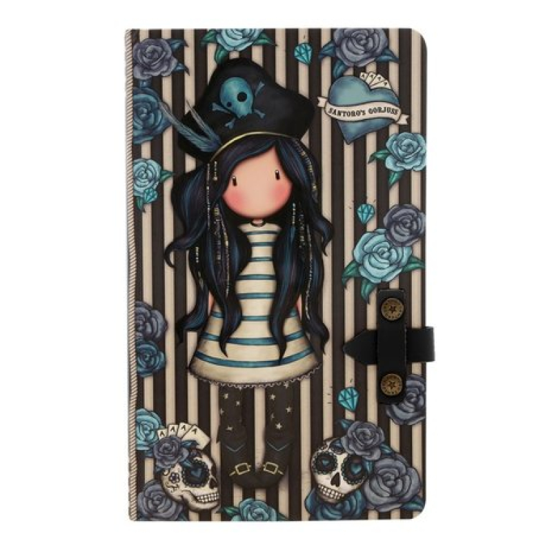 Gorjuss Journal Large w/ PU Strap Black Pearl (400GJ07)