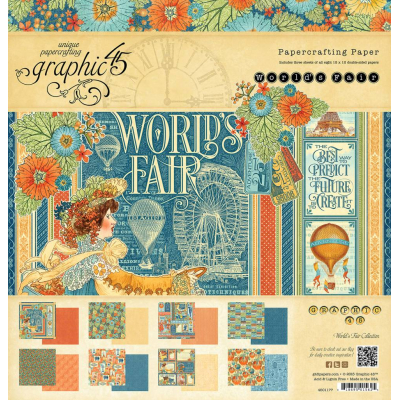 Graphic 45 World's Fair 12x12 Inch Paper Pad 4501177