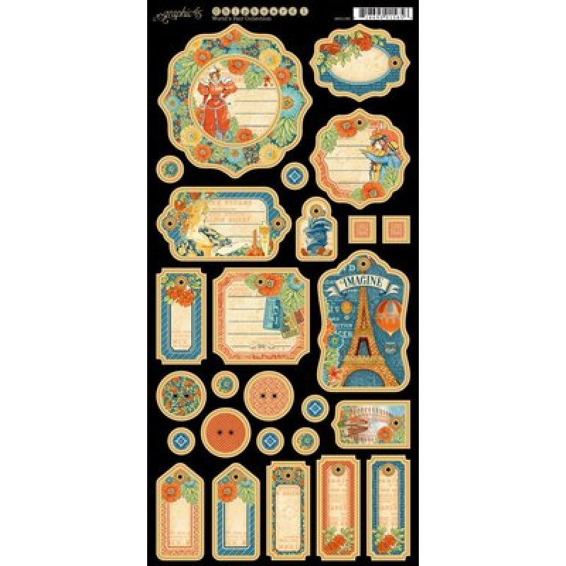 Graphic 45 World's Fair Decorative Chipboard 1 (4501180)