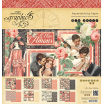 Graphic 45 Mon Amour 12x12 Inch Paper Pad (4501213)