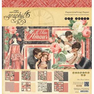 Graphic 45 Mon Amour 12x12 Inch Paper Pad (4501213)